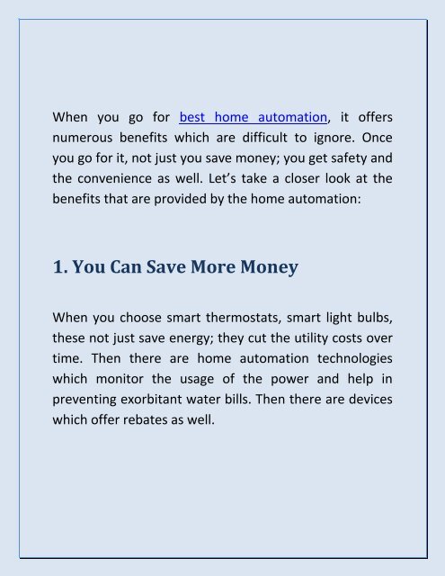 6 Benefits of Home Automation Which You Cant Ignore