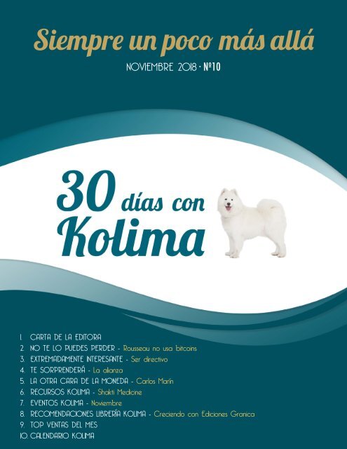 30 Dias con Kolima - Noviembre 2018