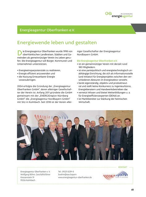 Imagebroschüre Energieagentur Regensburg 2019