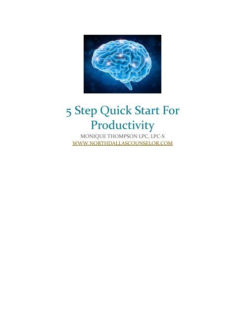 5 Step Quick Start For Productivity