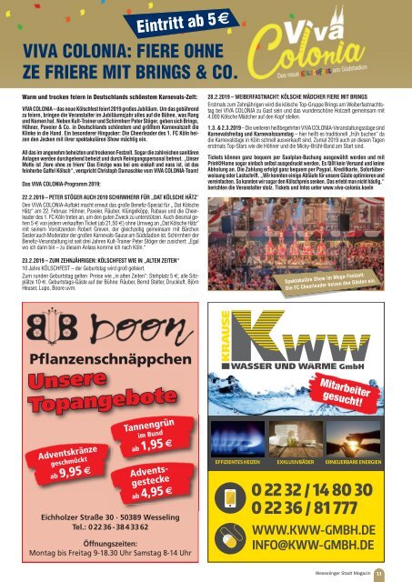 Wesselinger Stadt Magazin November 2018