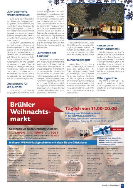 Wesselinger Stadt Magazin November 2018