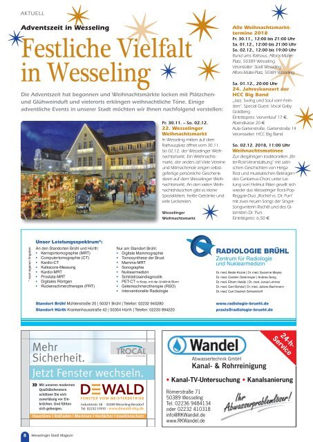 Wesselinger Stadt Magazin November 2018