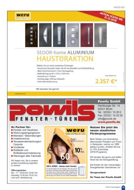 Hürther Stadt Magazin November 2018