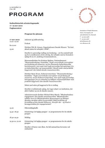 program for - Organisationen Danske Museer