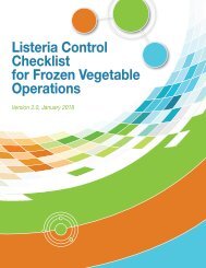Food NW - Listeria Control Checklist