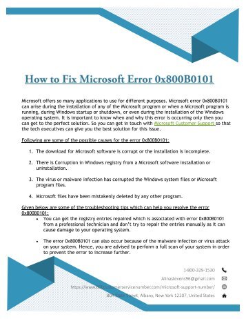 How to Fix Microsoft Error 0x800B0101?