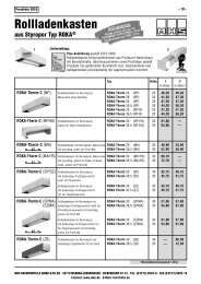 Rollladenkasten aus Styropor Typ ROKA - MHS Baunormteile GmbH