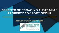 BENEFITS OF ENGAGING AUSTRALIAN PROPERTY ADVISORY GROUP