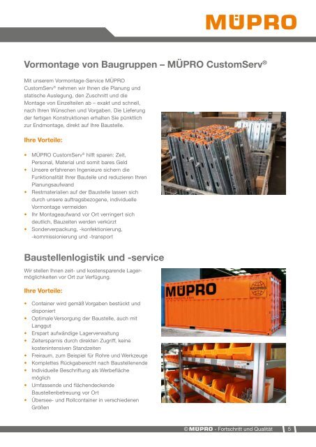 MÜPRO Broschüre Industrie- und Anlagenbau DE