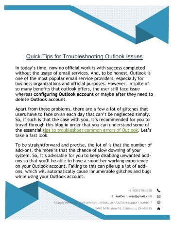 Quick Tips for Troubleshooting Outlook Issues