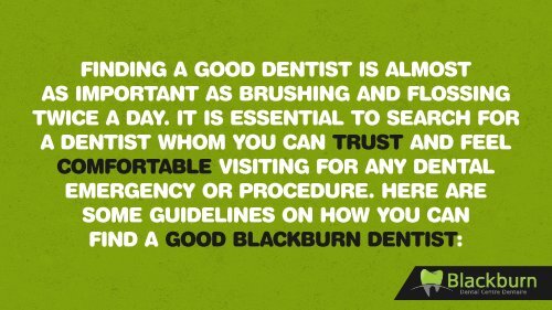 How to Find a Good Blackburn Dentist