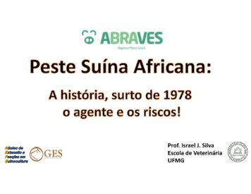 Peste Suína Africana - Prof. Israel Silva