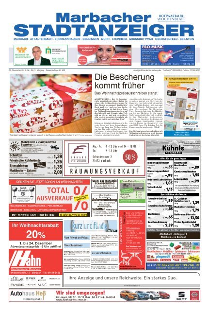 Marbacher Stadtanzeiger KW 48/2018