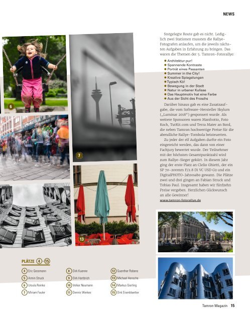 Tamron Magazin Ausgabe 8 Herbst 2018