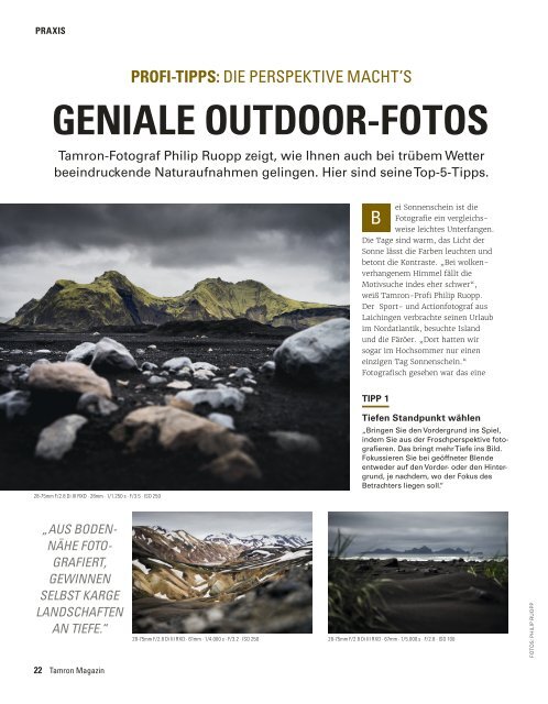 Tamron Magazin Ausgabe 8 Herbst 2018