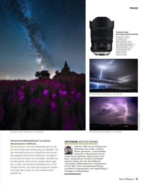 Tamron Magazin Ausgabe 8 Herbst 2018