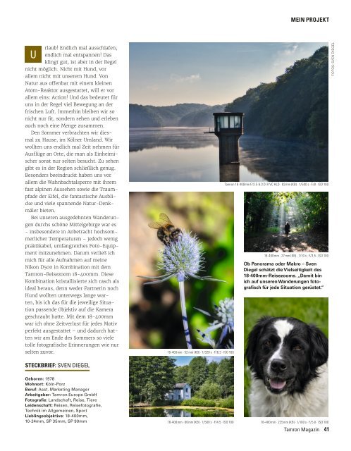 Tamron Magazin Ausgabe 8 Herbst 2018