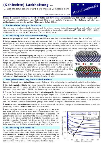 (Schlechte) Lackhaftung … - MicroChemicals GmbH