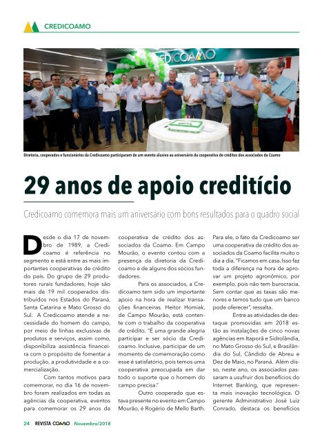 Revista Coamo - Novembro de 2018