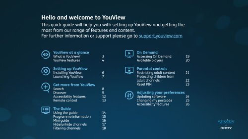 Sony KD-55X8509C - KD-55X8509C Youview on Sony user guide Anglais