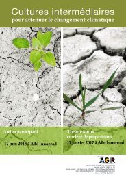 LTA Changement climatique et agriculture _ Expérimentation modèle de concertation _CICC 2017