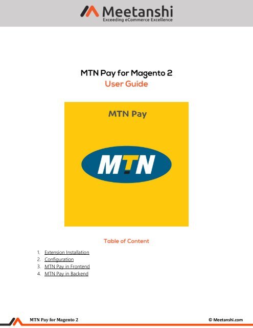 Magento 2 MTN Pay