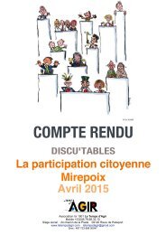 LTA Politique, social et Participation Citoyenne_ Débat élus/habitants_Mirepoix 2015