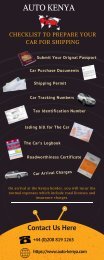 Checklist for Shipping a Car to Kenya from UK | Infographic