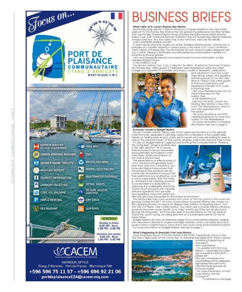 Caribbean Compass Yachting Magazine - December 2018