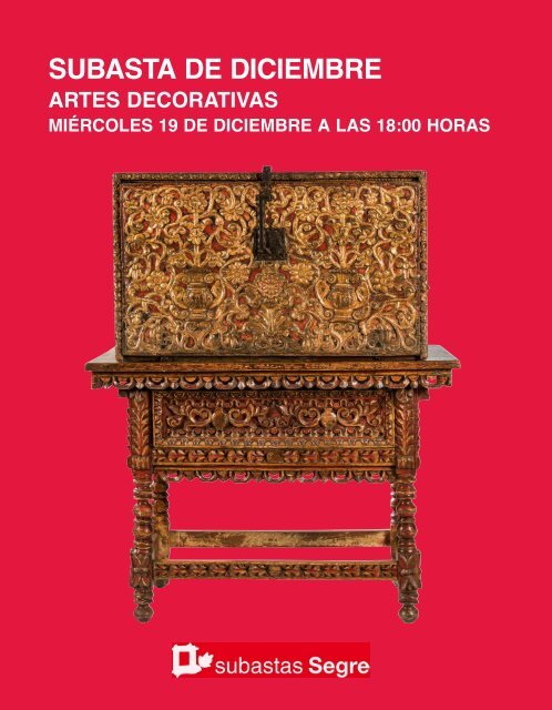 Subasta Artes Decorativas Diciembre 2018