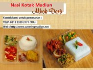 LENGKAP - TELP : 0897-7268-820 (Tri) Nasi Kotak Murah Madiun