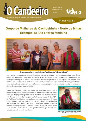 Grupo de Mulheres de Cachoeirinha - Norte de Minas Exemplo de luta e for?a feminina