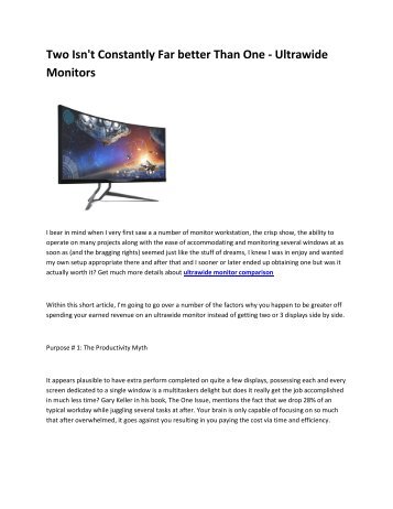 6 ultrawide monitor