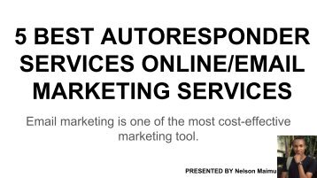 TOP 5 BEST EMAIL MARKETING SERVICES 2019 ANY BUSINESS SHOULD HAVE-AUTORESPONDER SERVICES ONLINE.