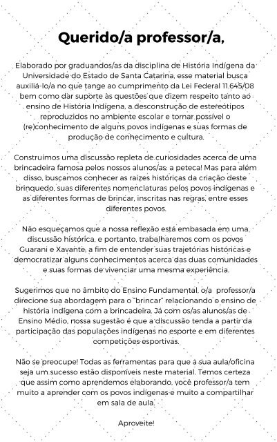 Material de apoio ao professor/a