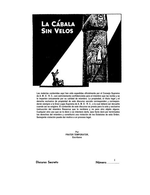 AMORC - Cabala sin velos