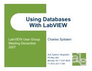 Using Databases with LabVIEW Presentation - IEEE Long Island ...