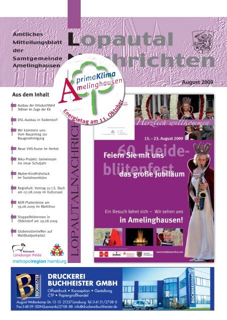 Lopautal Nachrichten 08/2009 - Amelinghausen
