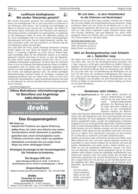 Lopautal Nachrichten 08/2009 - Amelinghausen