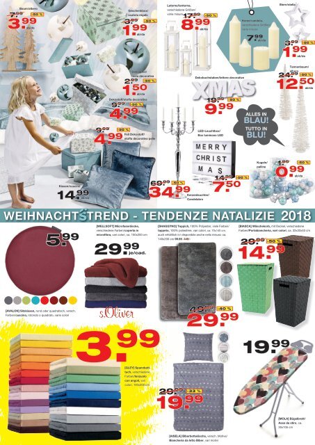 -50 % auf Weihnachtsdekoration