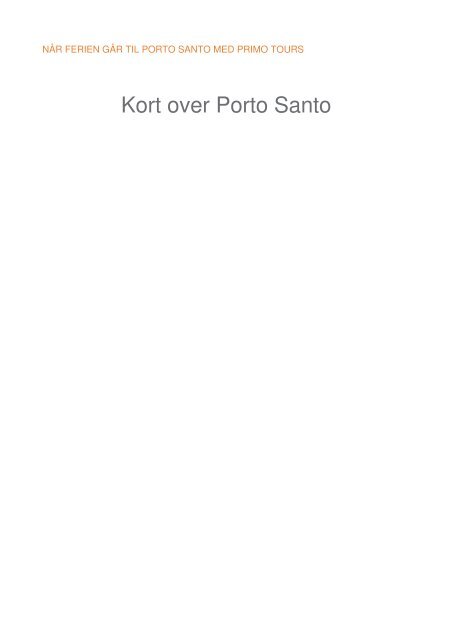 Destination: porto-santo