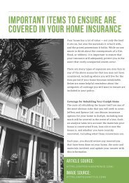 Important Items to Ensure are Covered in Your Home Insurance