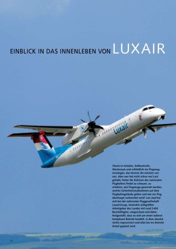 EINBLICK IN DAS INNENLEBEN VON Luxair - Ons Stad