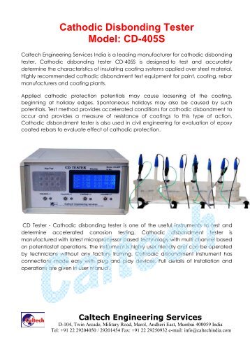 Caltech- Cathodic Disbonding Tester CD-405S