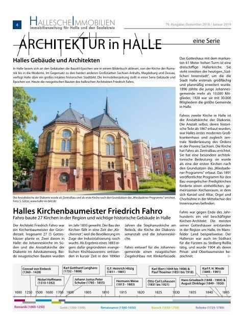 Hallesche Immobilienzeitung Ausgabe 79 Dezember/Januar 2018 immoHAL