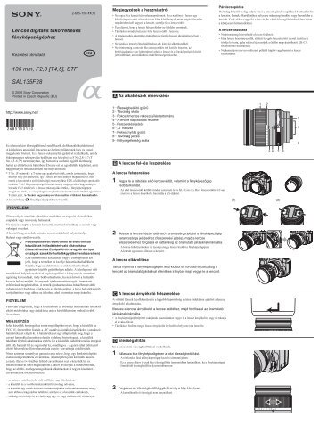 Sony SAL135F28 - SAL135F28 Consignes dâutilisation Hongrois