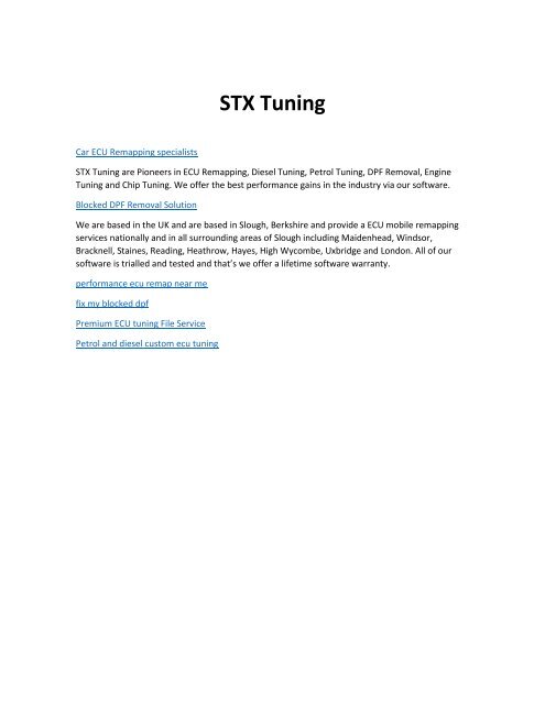 STX Tuning