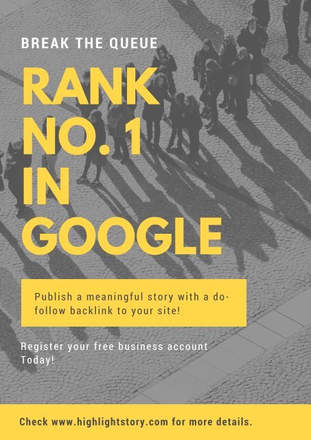 Rank No. 1 in Google - HighlightStory.com
