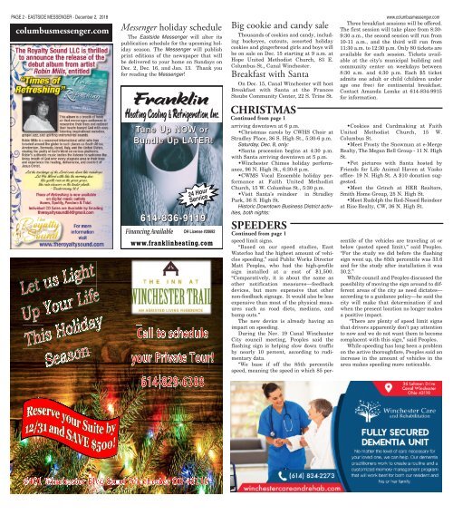 Eastside Messenger - December 2nd, 2018